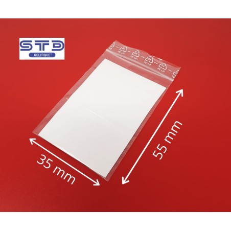 Sachet ZIP 35 x 55 mm 50 microns PAR 1000