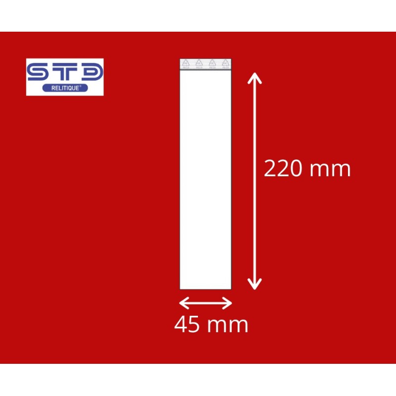 Sachet ZIP 45 x 220 mm 50 microns par 1000