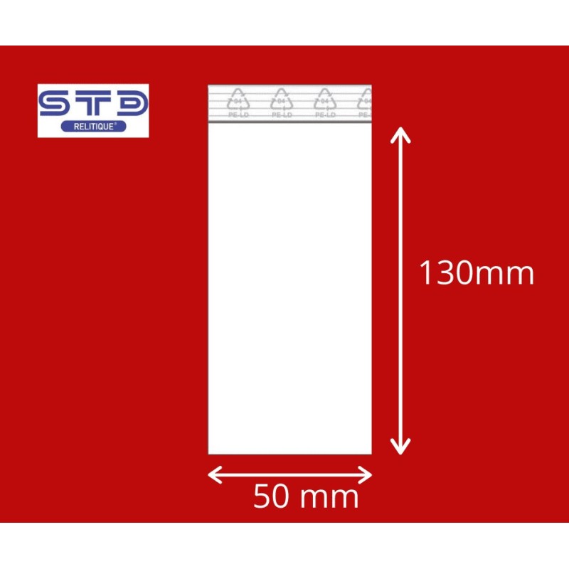 Sachet ZIP 50 x 130 mm 50 microns par 1000