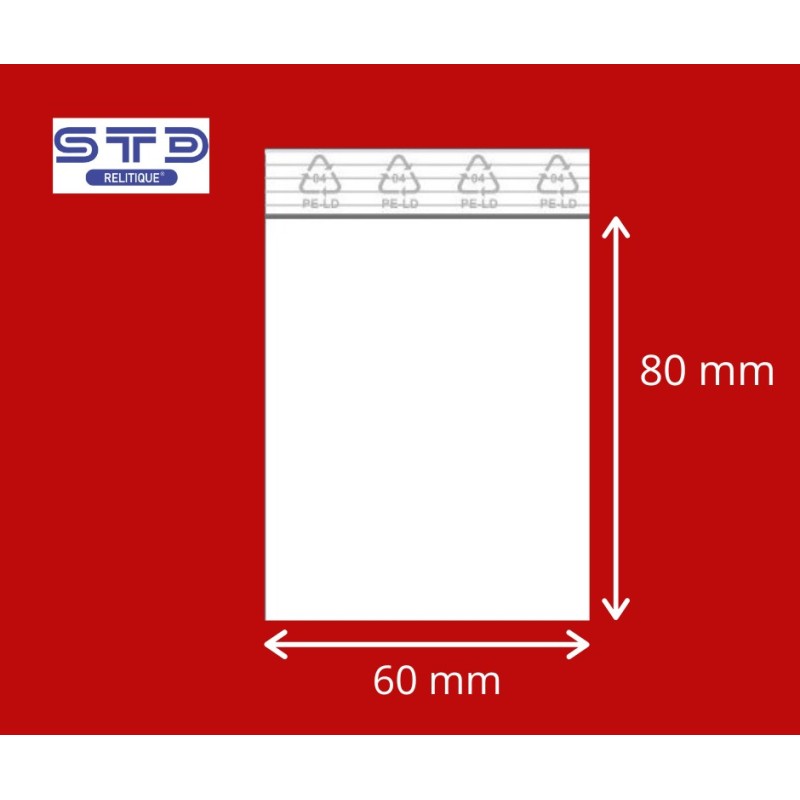 1000 Sachets zip transparent 50µ 100x100