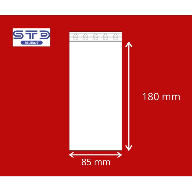 Sachet ZIP 85 x 180 mm 50 microns par 1000