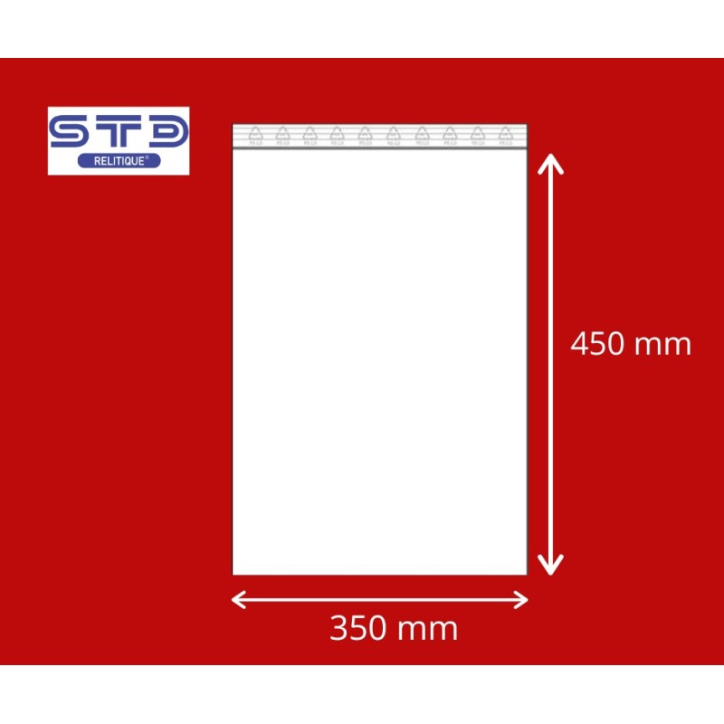 Sachet ZIP 350 x 450 mm 50 microns par 1000