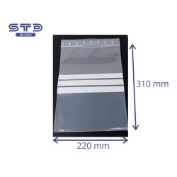 Sachet ZIP Bandes 220 x 310 mm PE  50 microns par 1000