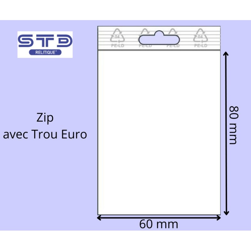 1000 Sachets zip transparent 50µ 110x170