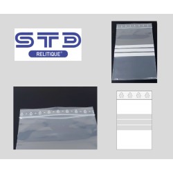 Sachet pochette ZIP Bandes 70 x 100 mm PE 90microns PAR 1000