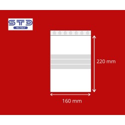 Sachet ZIP  Bandes 160 x 220 mm PE 90microns PAR 2000