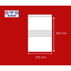 Sachet ZIP Bandes 250 x 350 mm PE 90microns par 1000