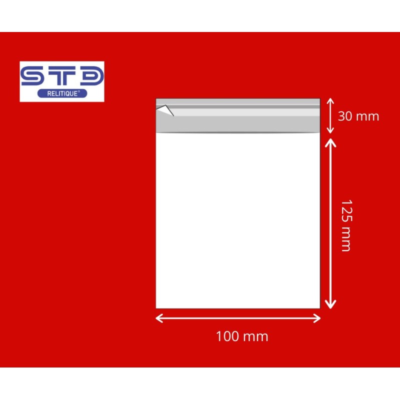 Rabat Adhésif 100 x 125 mm OPP 30 microns par 1000