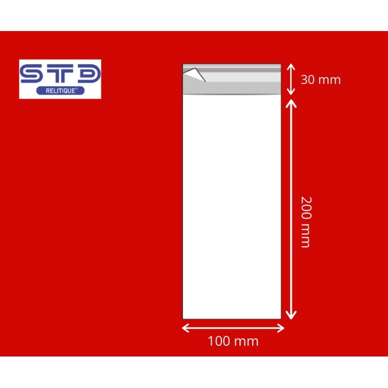 Rabat Adhésif 100 x 200 mm OPP 30 microns par 1000