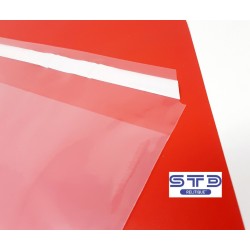 SACHET AVEC BANDE ADHESIVE PERMANENTE 250 x 350 mm PE 70 microns par 1000