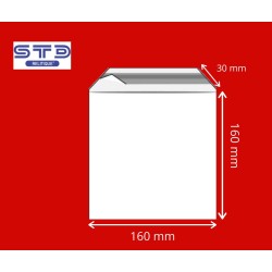 SACHET AVEC BANDE ADHESIVE 160 x 160 mm PP 100 microns par 1000