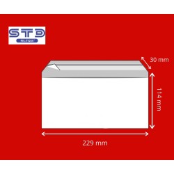 SACHET AVEC BANDE ADHESIVE 229 x 114 mm PP 100 microns par 1000