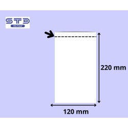 SACHET PLAT 120 x 220 mm PE 25 microns les 3000