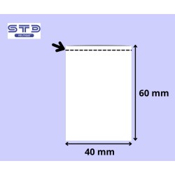 SACHET PLAT 40 x 60 mm PE 50 microns les 10 000