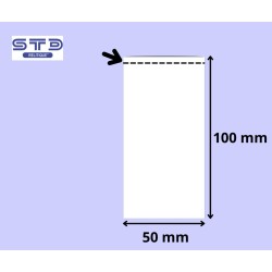 SACHET PLAT 50 x 100 mm PE 50 microns les 5000