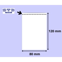 SACHET PLAT 80 x 120 mm PE 50 microns les 4000