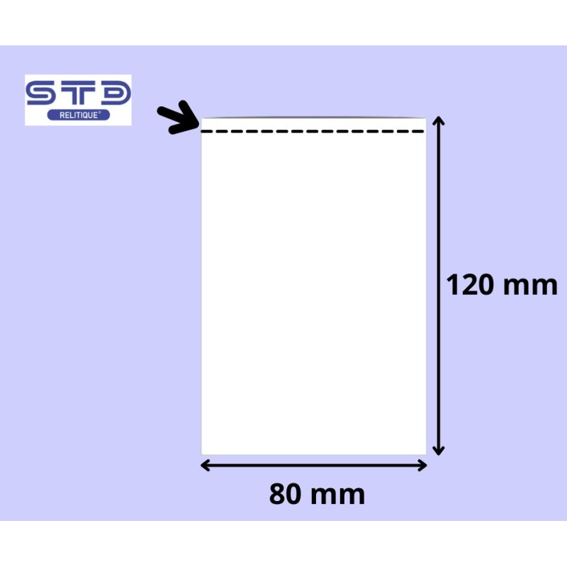 SACHET PLAT 80 x 120 mm PE 50 microns les 1000