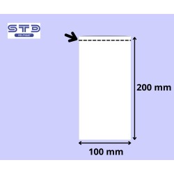 SACHET PLAT 100 x 200 mm PE 50 microns les 5000