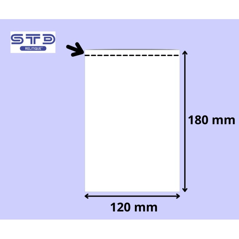 SACHET PLAT 120 x 180 mm PE 50 microns les 1000