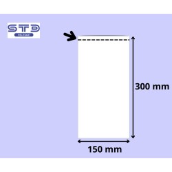 SACHET PLAT 150 x 300 mm PE 50 microns les 3000