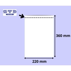 SACHET PLAT 220 x 360 mm PE 50 microns les 2000