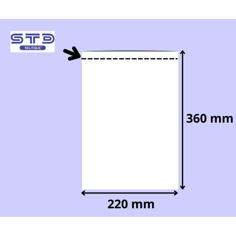 SACHET PLAT 220 x 360 mm PE 50 microns les 500