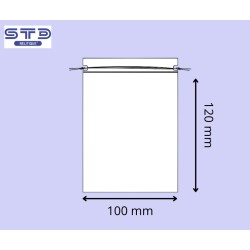 Sachet avec cordon 100 x 120 mm PE 50 microns PAR 1000