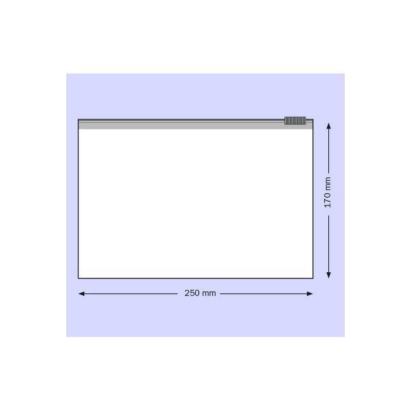 Sachet curseur 250 x 170 mm PE 60 microns par 100