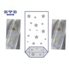 SACHET Transparent Décor Etoiles Or 180 x 300 mm PAR 1000