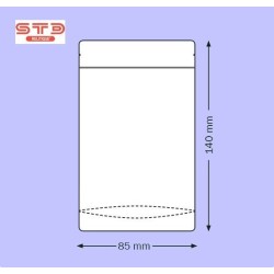 SACHET Transparent OPP Ouverture ZIP et Thermoscellable 85 x 140 mm par 1000