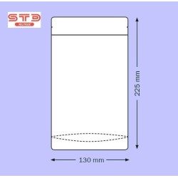 SACHET Transparent OPP Ouverture ZIP et Thermoscellable 130 x 225 mm/1000