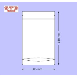 SACHET Transparent PET/PE Ouverture ZIP et Thermoscellable 85 x 140 mm par 1000