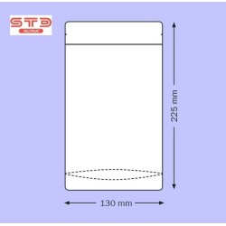 SACHET Transparent PET/PE Ouverture ZIP et Thermoscellable 130 x 225 mm/1000