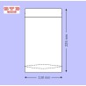 SACHET Transparent PET/PE Ouverture ZIP et Thermoscellable 130 x 225 mm/1000