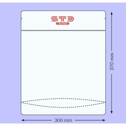 SACHET Transparent PET/PE Ouverture ZIP et Thermoscellable 300 x 370 mm/1000