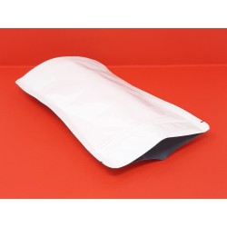 SACHET PET/PE/ALU BLANC Ouverture ZIP et Thermoscellable 85 x 140 mm/1000