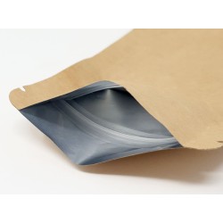 SACHET KRAFT Ouverture ZIP et Thermoscellable 85 x 140 mm PAR 1000