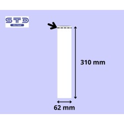 SACHET PLAT PP40microns 62 x 310 mm les 1000