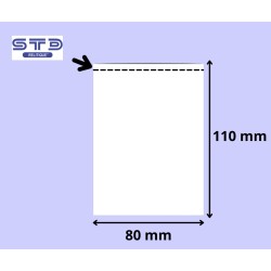 SACHET PLAT PP40microns 80 x 110 mm le 1000