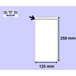 SACHET PLAT PP40microns 125 x 250 mm le 1000