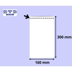 SACHET PLAT PP40microns 160 x 300 mm le 1000