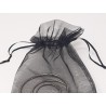 Sac Cadeau TISSUS ORGANZA NOIR 75 x 100 mm PAR 50