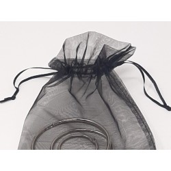 Sac Cadeau TISSUS ORGANZA NOIR 90 x 120 mm PAR 50