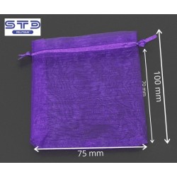 Sac Cadeau Tissus Organza VIOLET 75 x 100 mm PAR 50