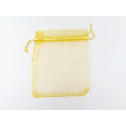 Sac Cadeau Tissus Organza JAUNE 75 x 100 mm PAR 50