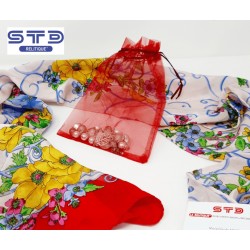 Sac Cadeau Tissus Organza ROUGE 150 x 200 mm PAR 50