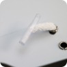 Cordon tressé blanc avec fermoirs 450 mm par 100