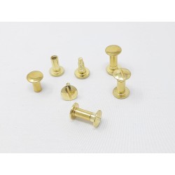 VIS DE RELIURE LAITONNEE 13 MM PAR 100