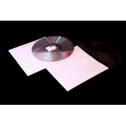 6832 - POCHETTE ADHESIVE CD-DVD 127 X 127 MM A RABAT PAR 100