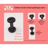 VIS PLASTIQUE NOIRE 8 MM